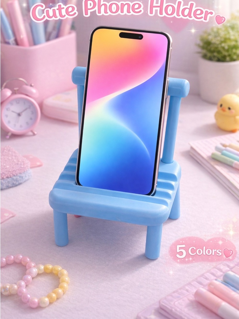 Cute Blue Phone Holder Stand